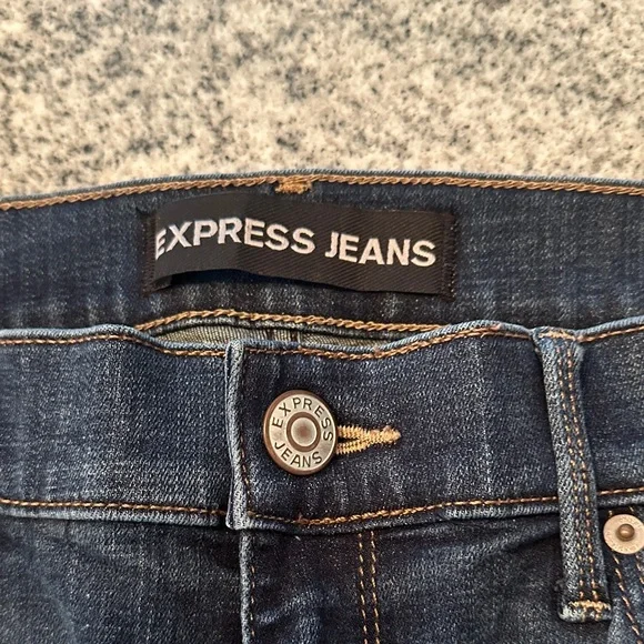 Express Dark Blue Skinny Jeans - Picture 2 of 5